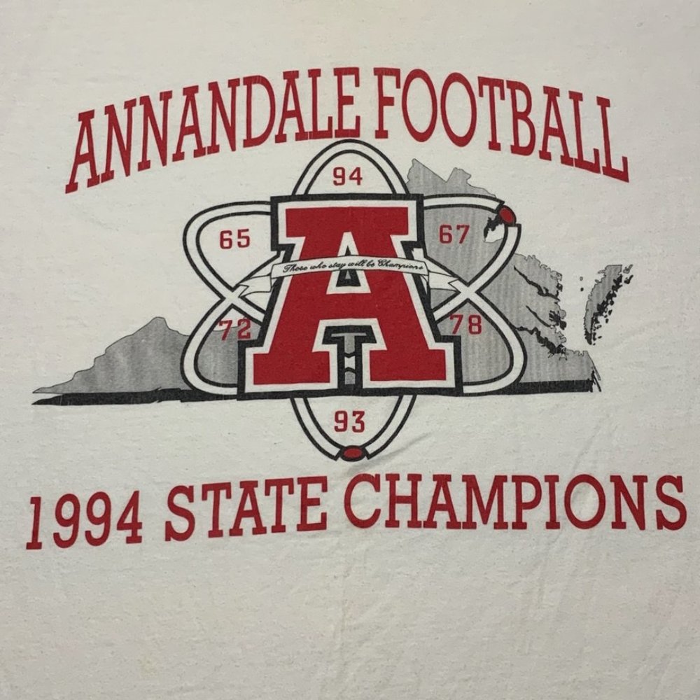 Vintage 1994 Annandale Football State Champions Single Stitch Oversized … - Picture 6 of 14